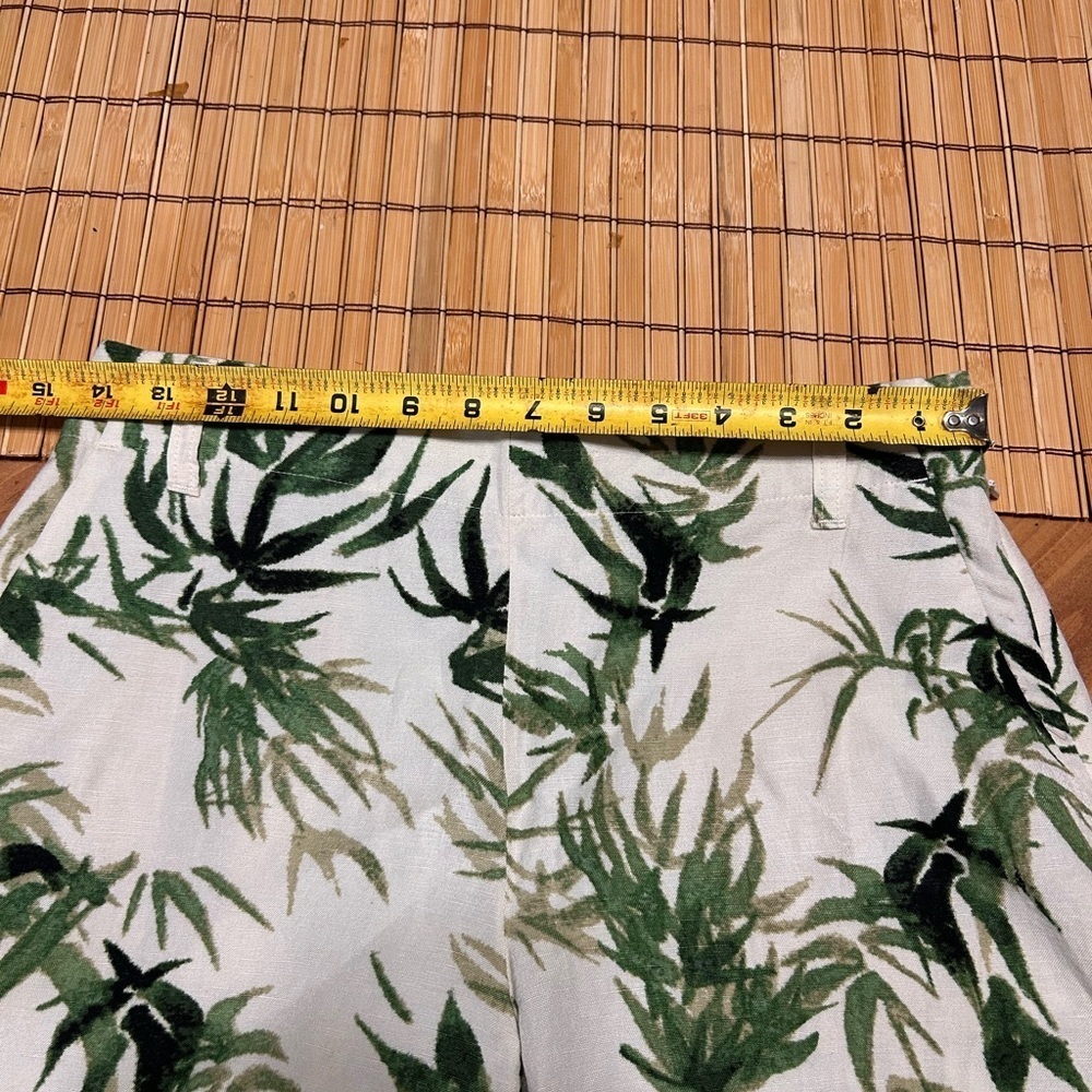 J. Jill Wide Leg Green Leaf Print Pants - Picture 2 of 6